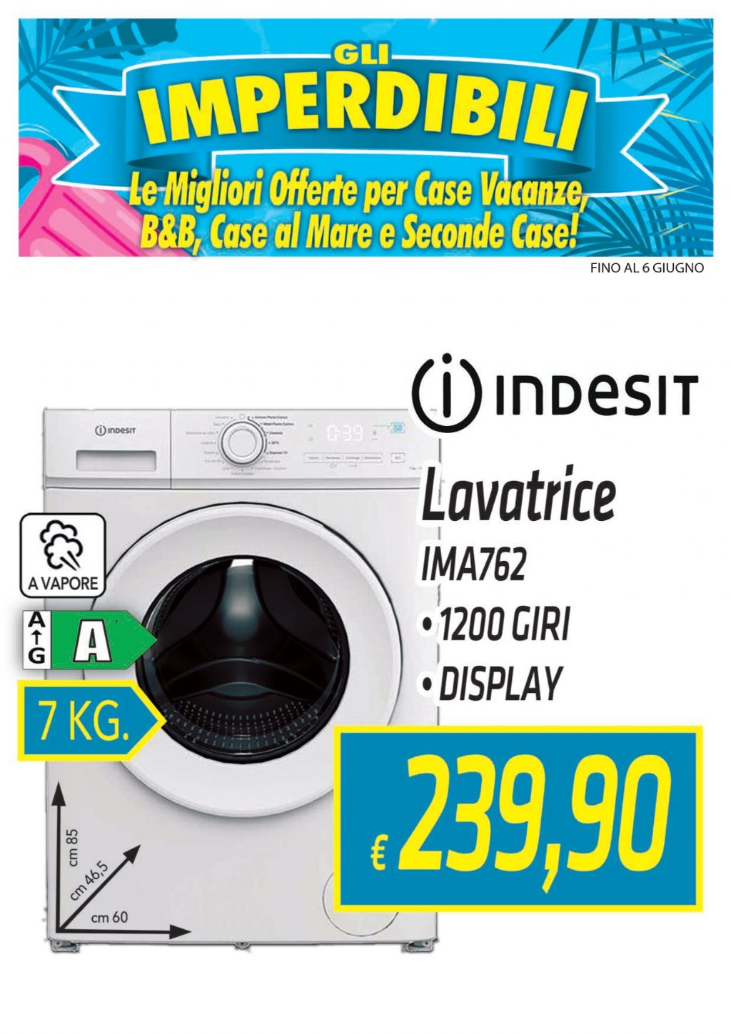 LAVATRICE INDESIT IMA762 7KG